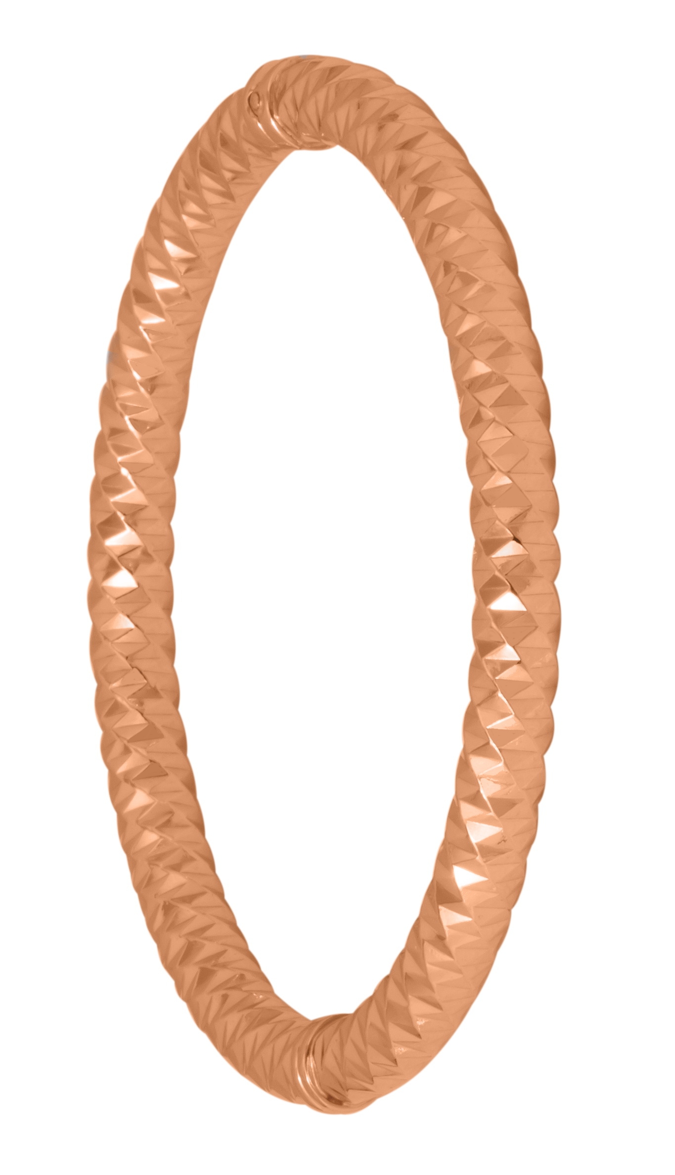 Slv15 Sterling Silver Pink Gold Plated Bangle