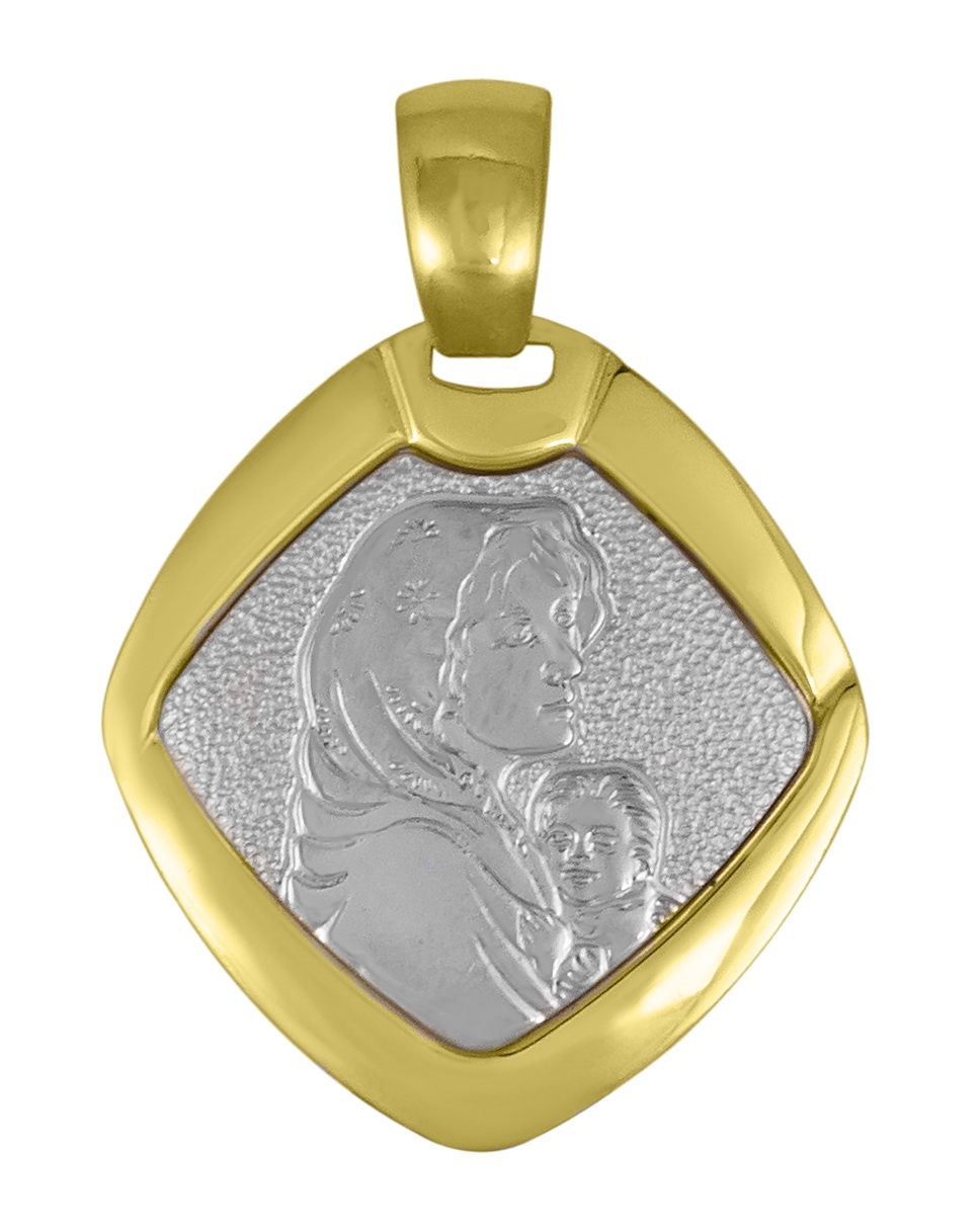 Two Tone Solid Madonna Medal