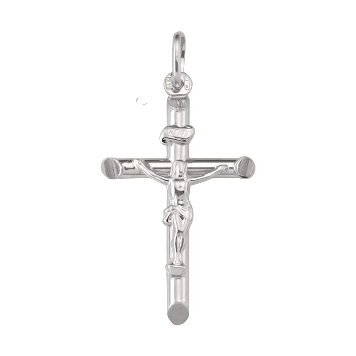 White Gold Crucifix - 18K