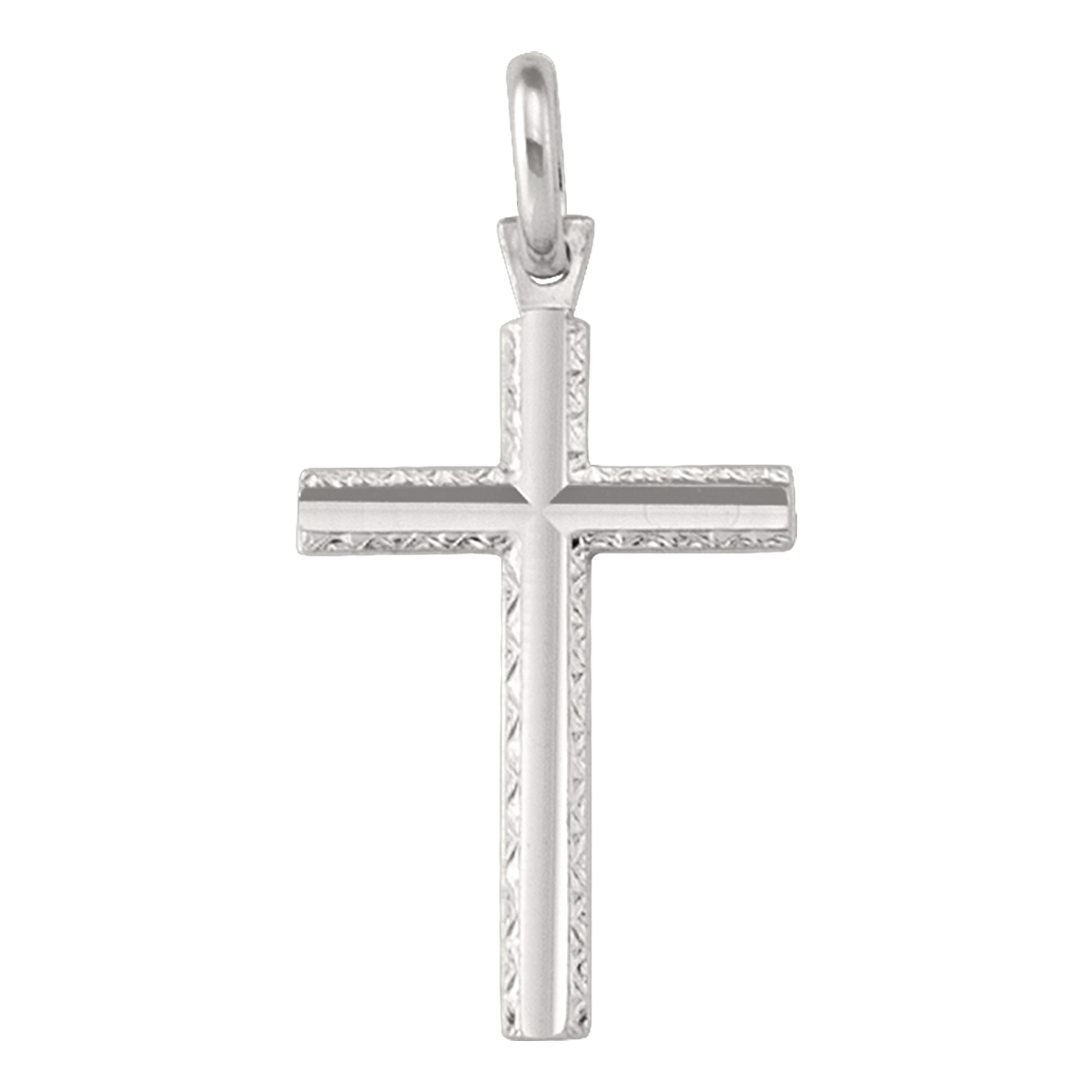 White Gold Cross - 14K