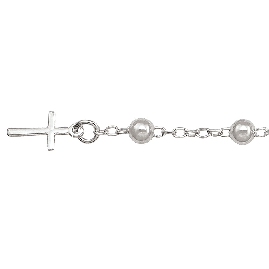Sterling Silver Rosary Bracelet