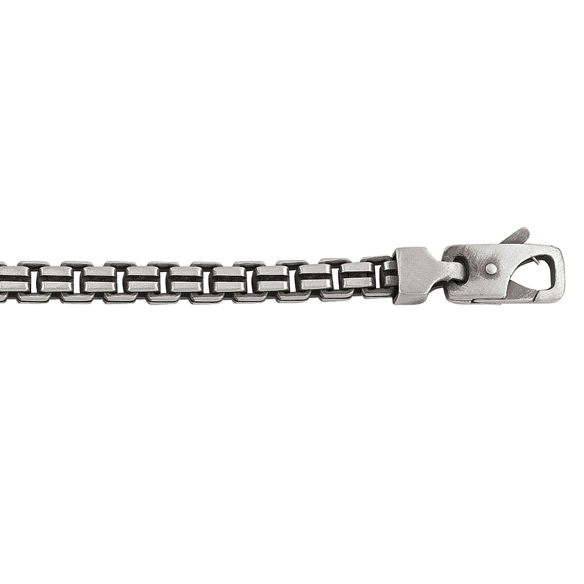 Sterling Silver Fancy Oxidized Round Link - SS - Silver - 20