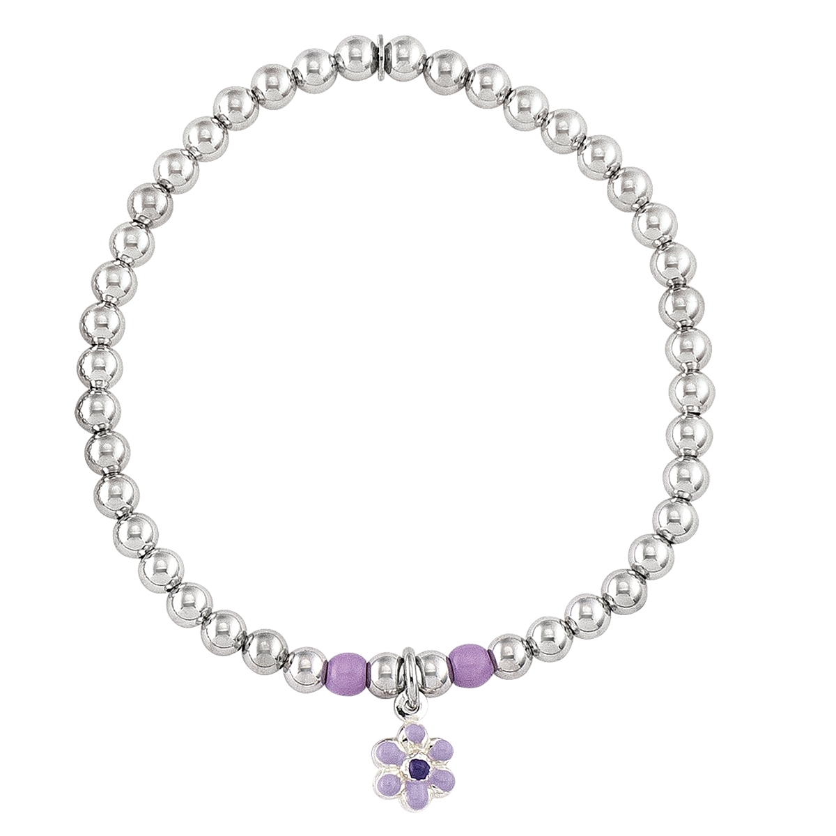 Sterling Silver Bracelet & Ear Flower Set