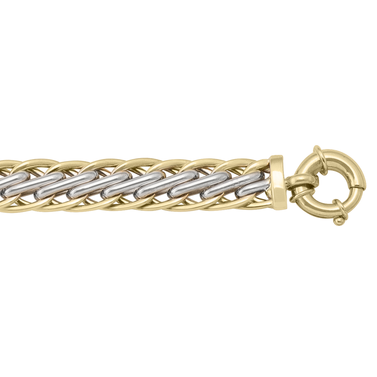 Two Tone Hollow Fancy Ladies Bracelet