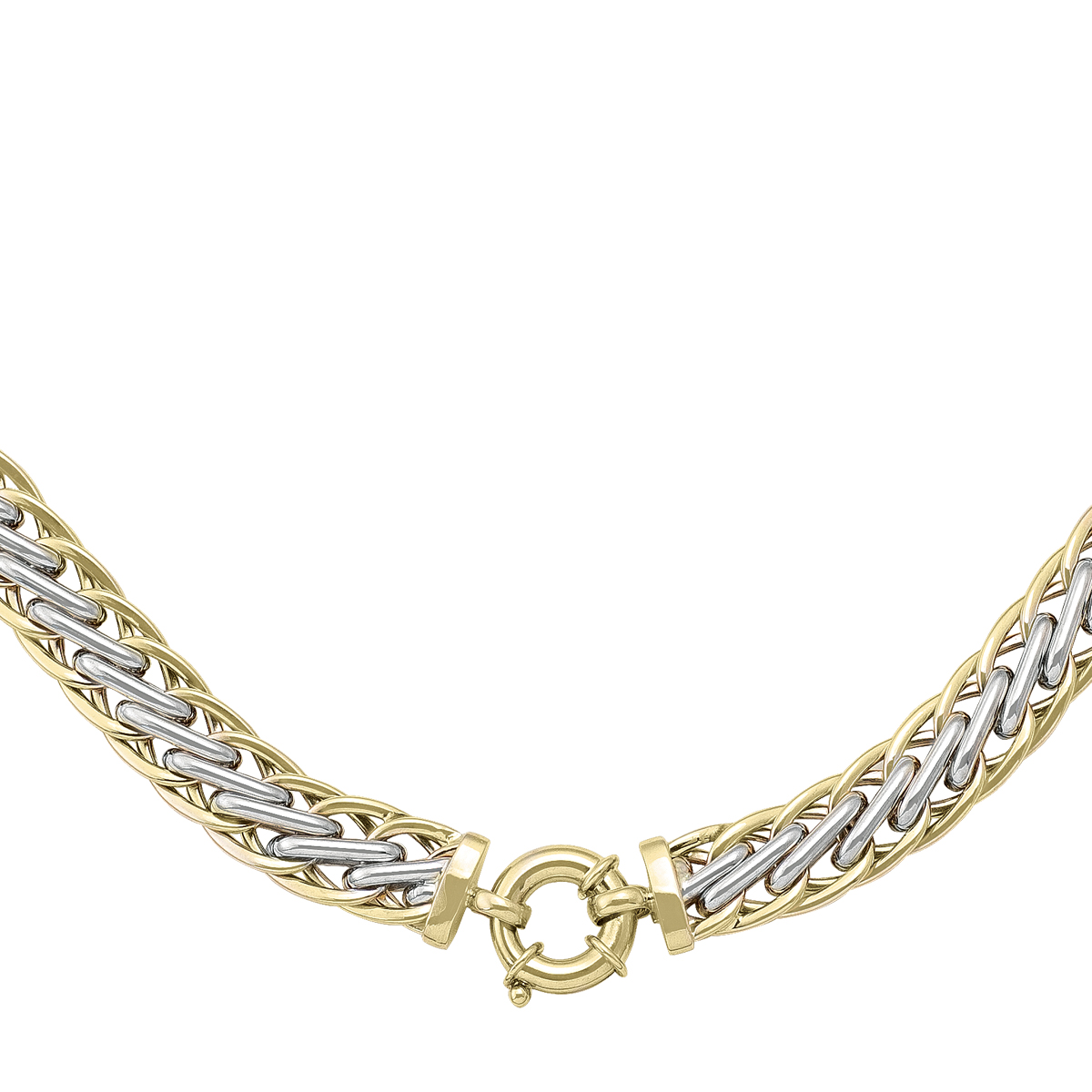 Two Tone Hollow Fancy Ladies Necklace