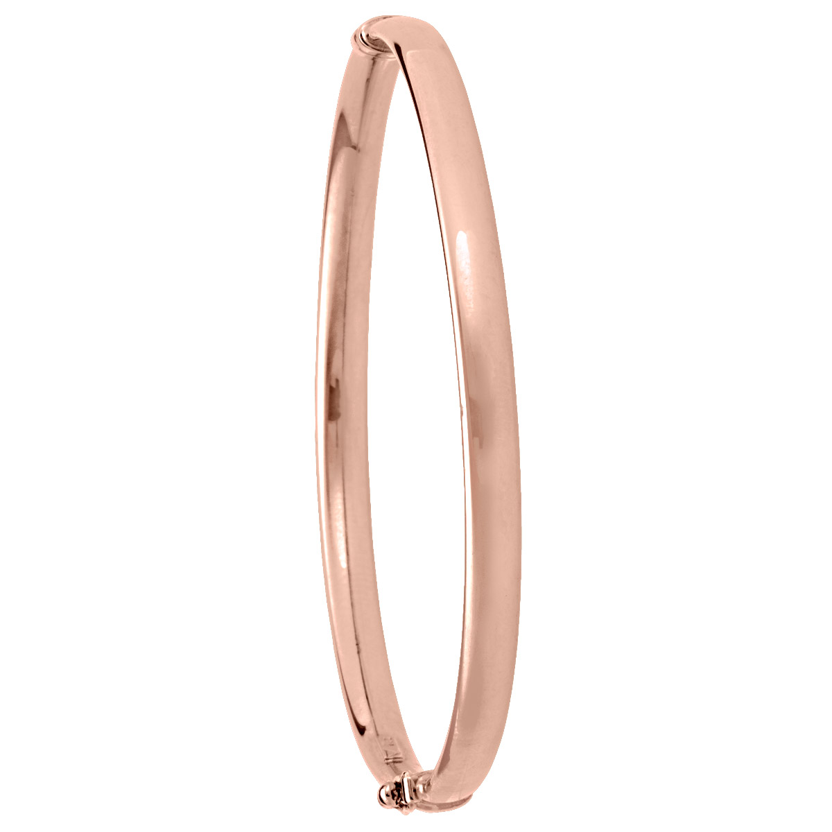 Pink Gold High Polish Hollow Bangle