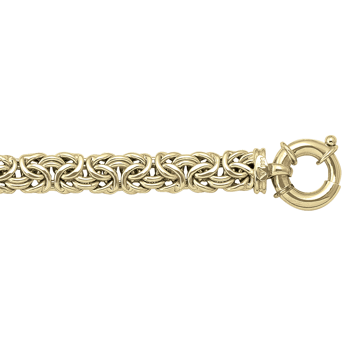 Yellow Gold Hollow Byzantine Link - 14K