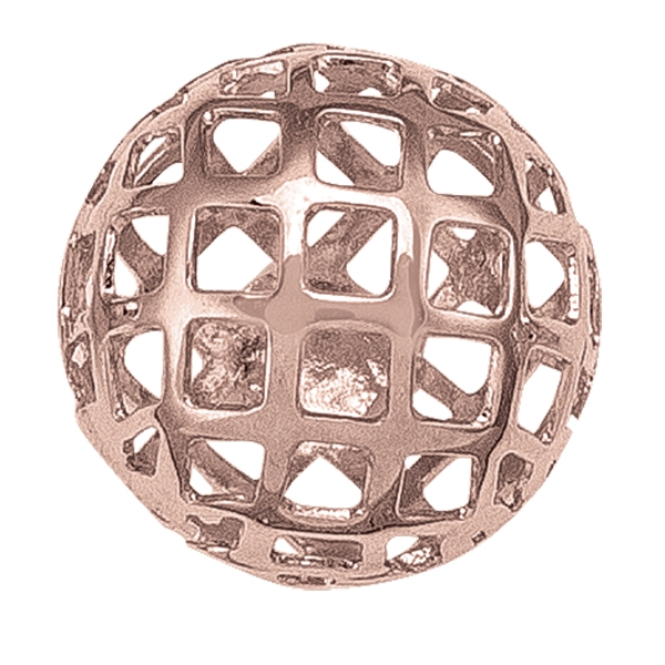 Ta130 Pink Gold Filigri Ball Stud Earring