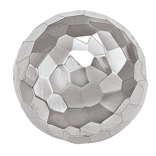 White Gold Diamond Cut Ball Earring