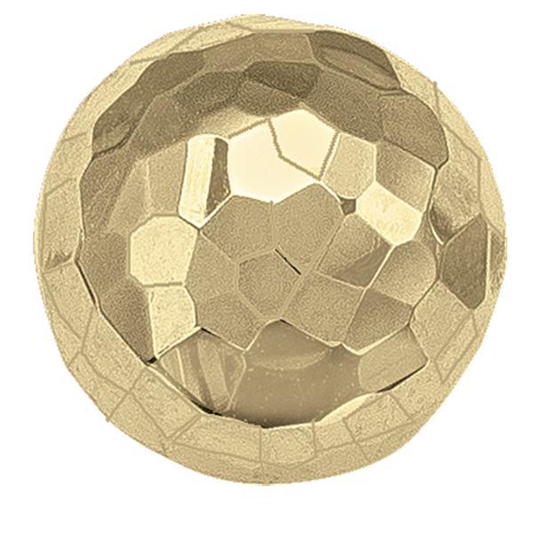Yellow Gold Diamond Cut Ball Earring