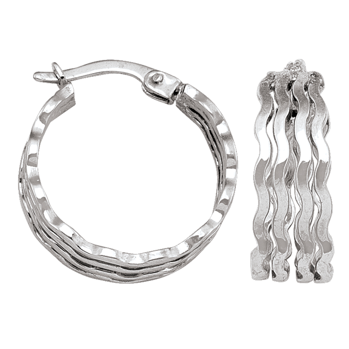 White Gold Fancy Hoop Earring