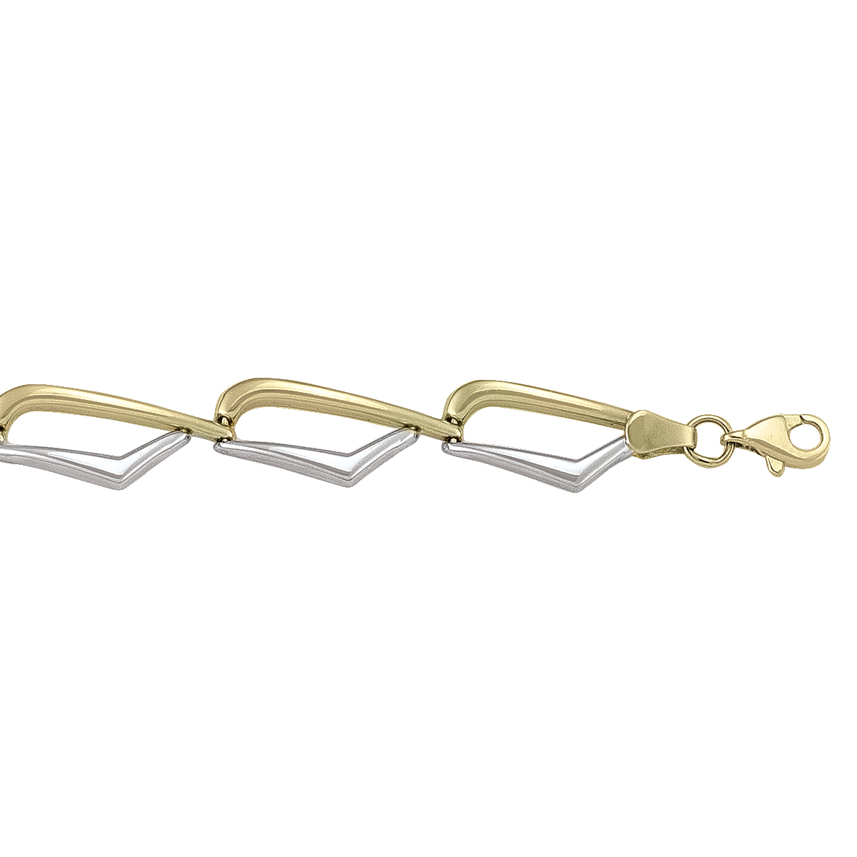 Two Tone Hollow Fancy Bracelet