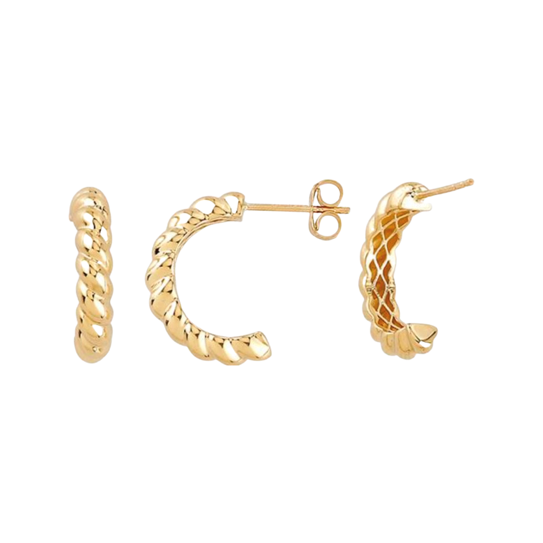Ta190 Croissant Earring - 10K