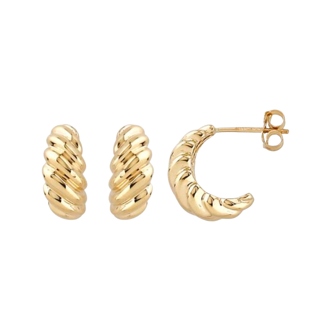 Ta191 Croissant Earring - 10K
