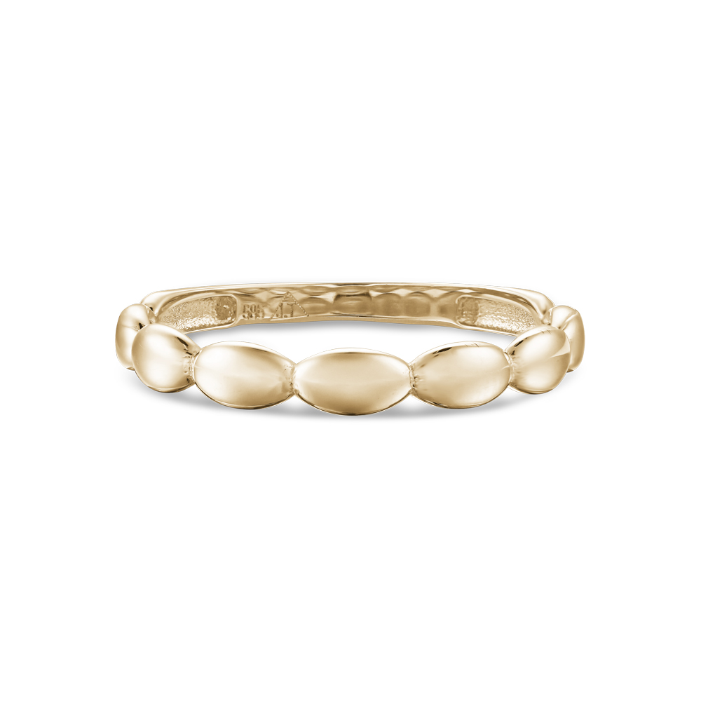 Ta198-Yg 14K Yellow Beaded Ring