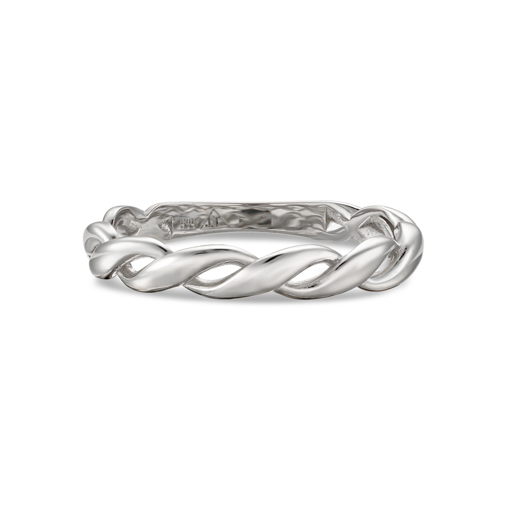 Ta199-Wg 14K White Gold Braided Band