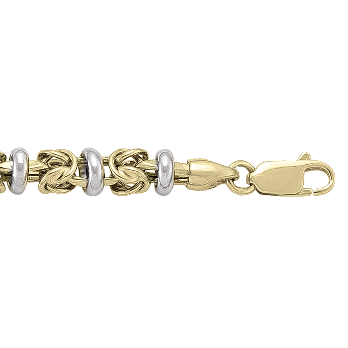 Two Tone Hollow Fancy - 14K