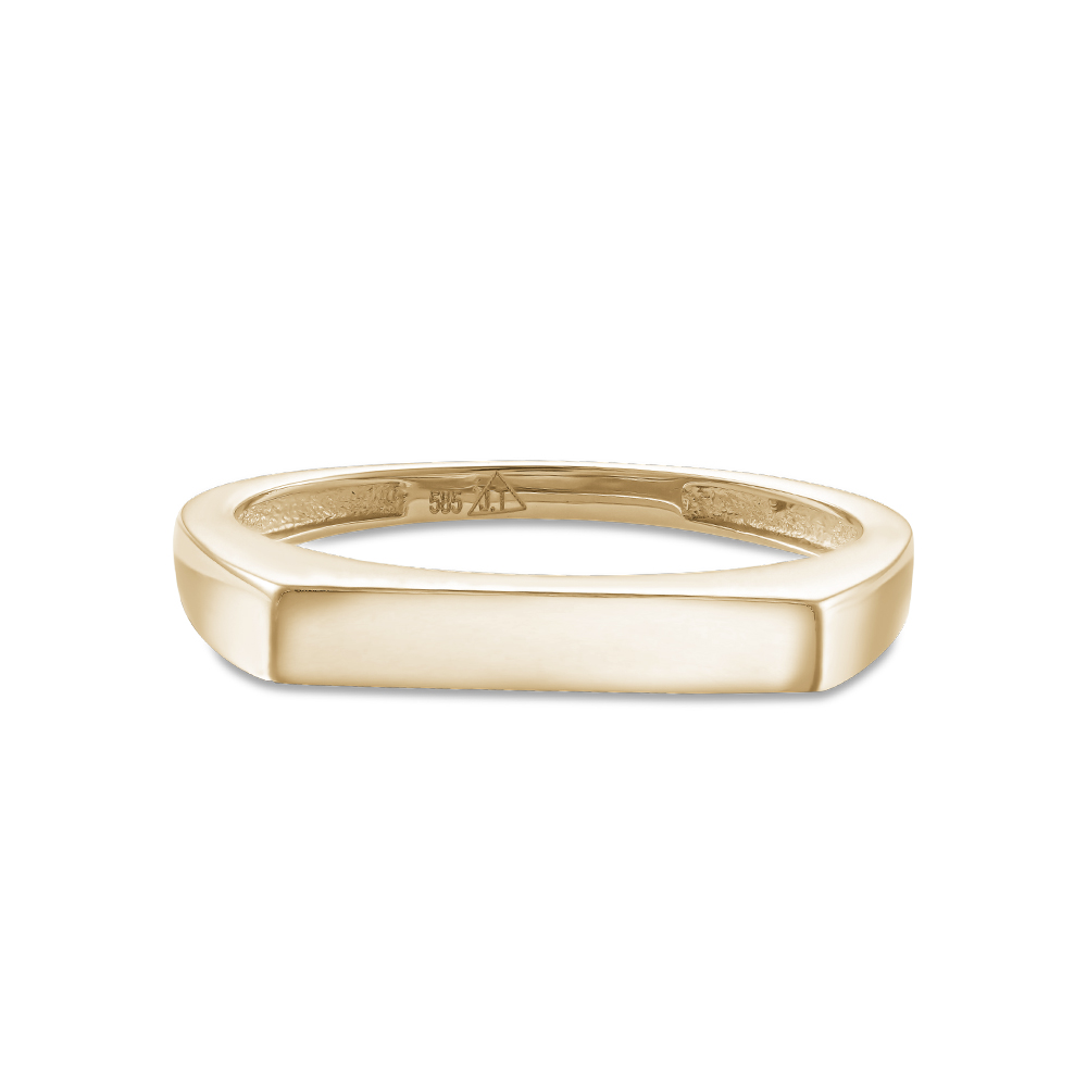 Ta202 14K Yellow Gold Slim Classic Bar Ring