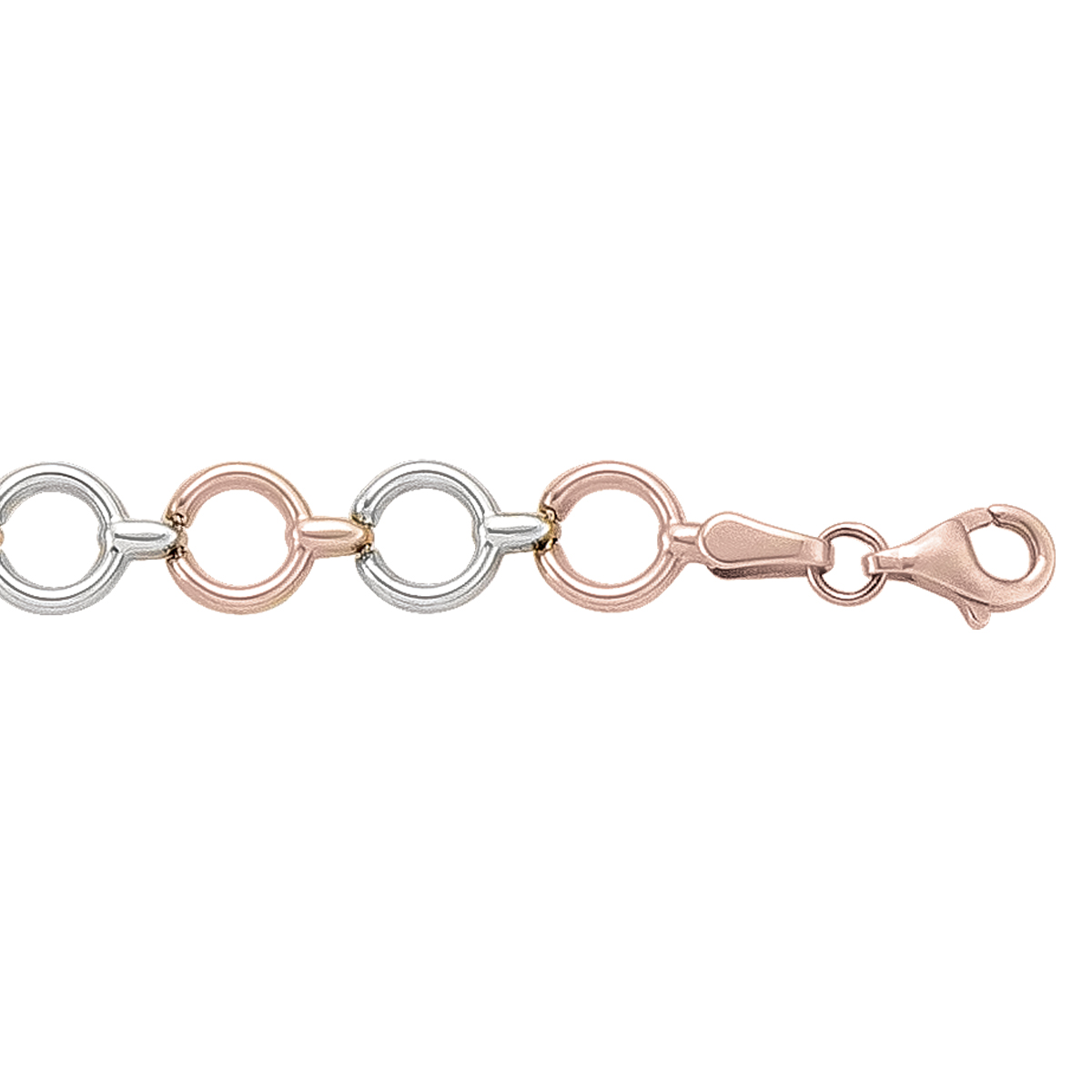 Pink And White Gold Fancy Hollow Bracelet