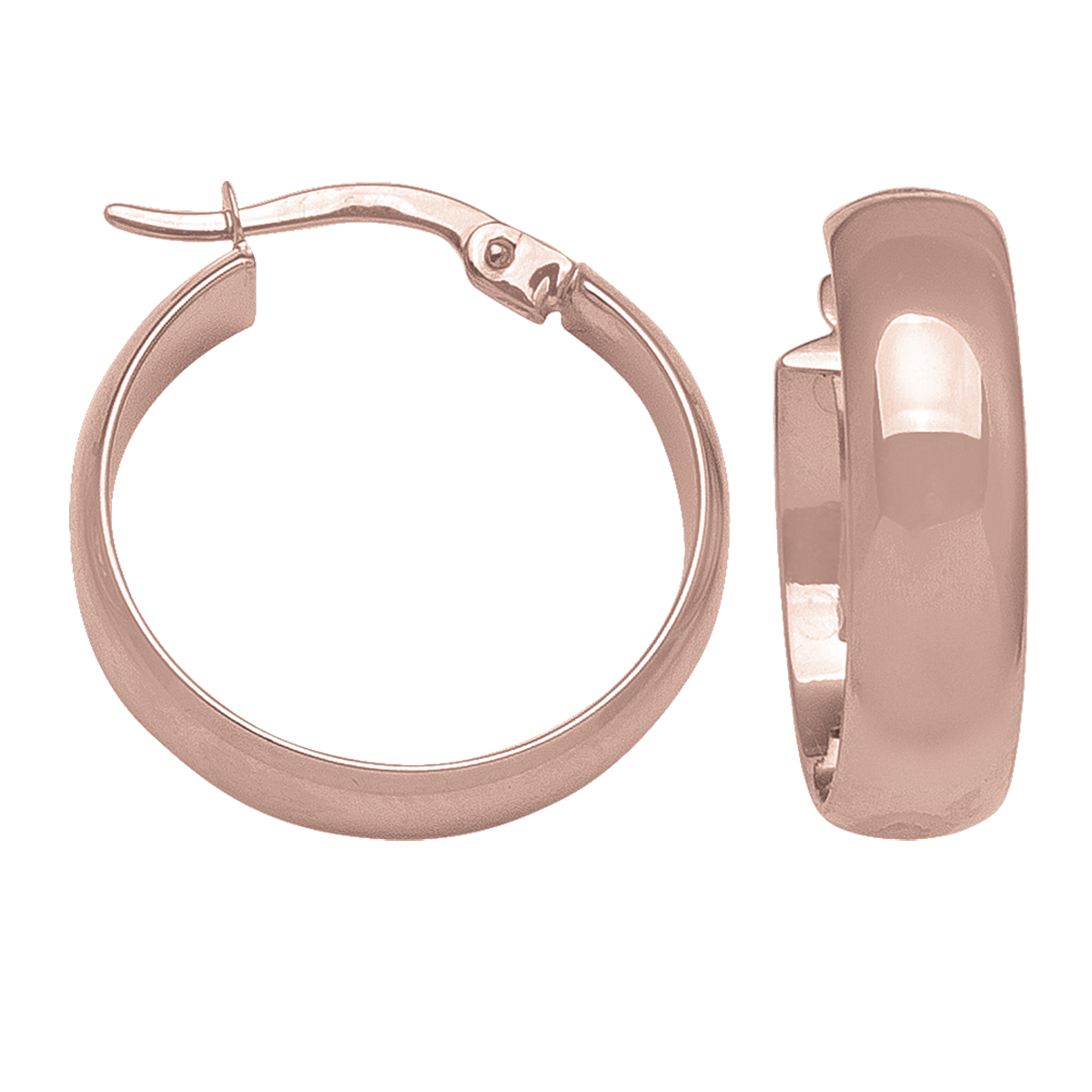 Pink Gold Hoop Earring