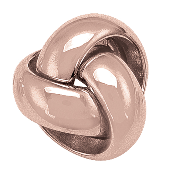 Pink Gold Love Knot Stud Earring