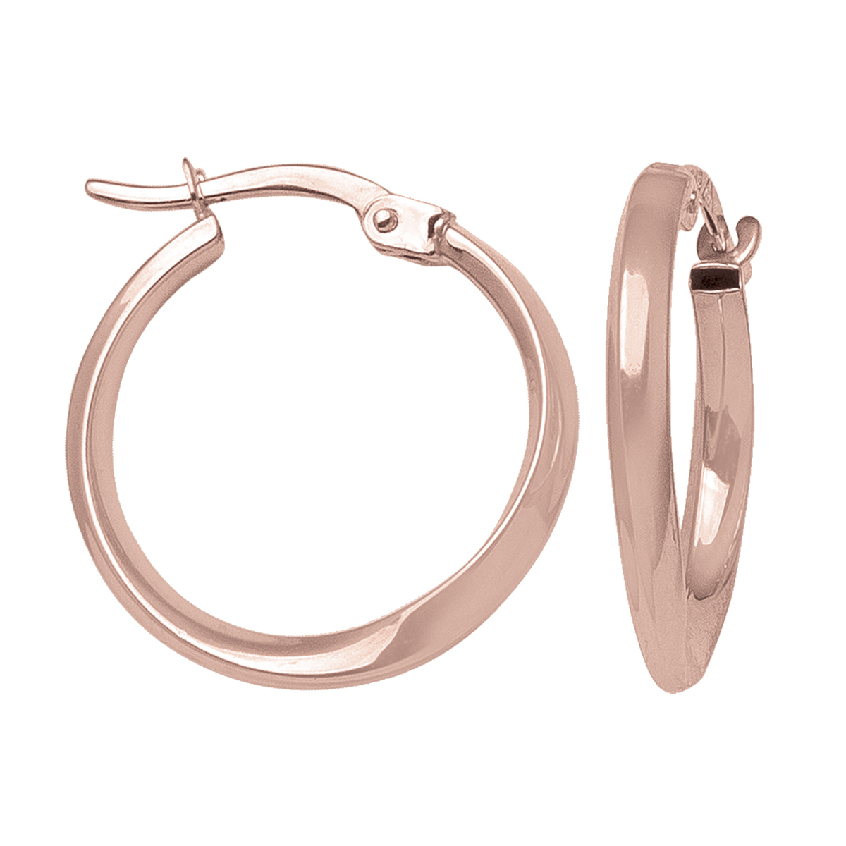 Pink Gold Hoop Earring