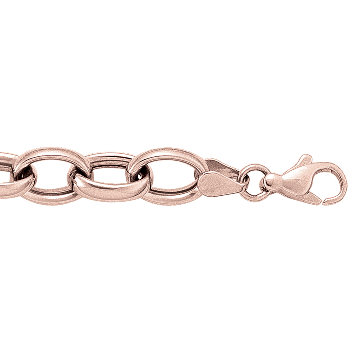 Pink Gold Fancy Hollow Link Bracelet