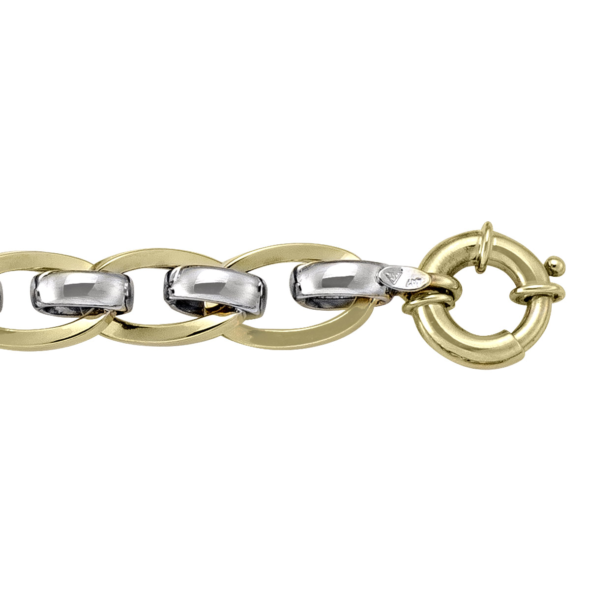 Two Tone Hollow Fancy Link Bracelet