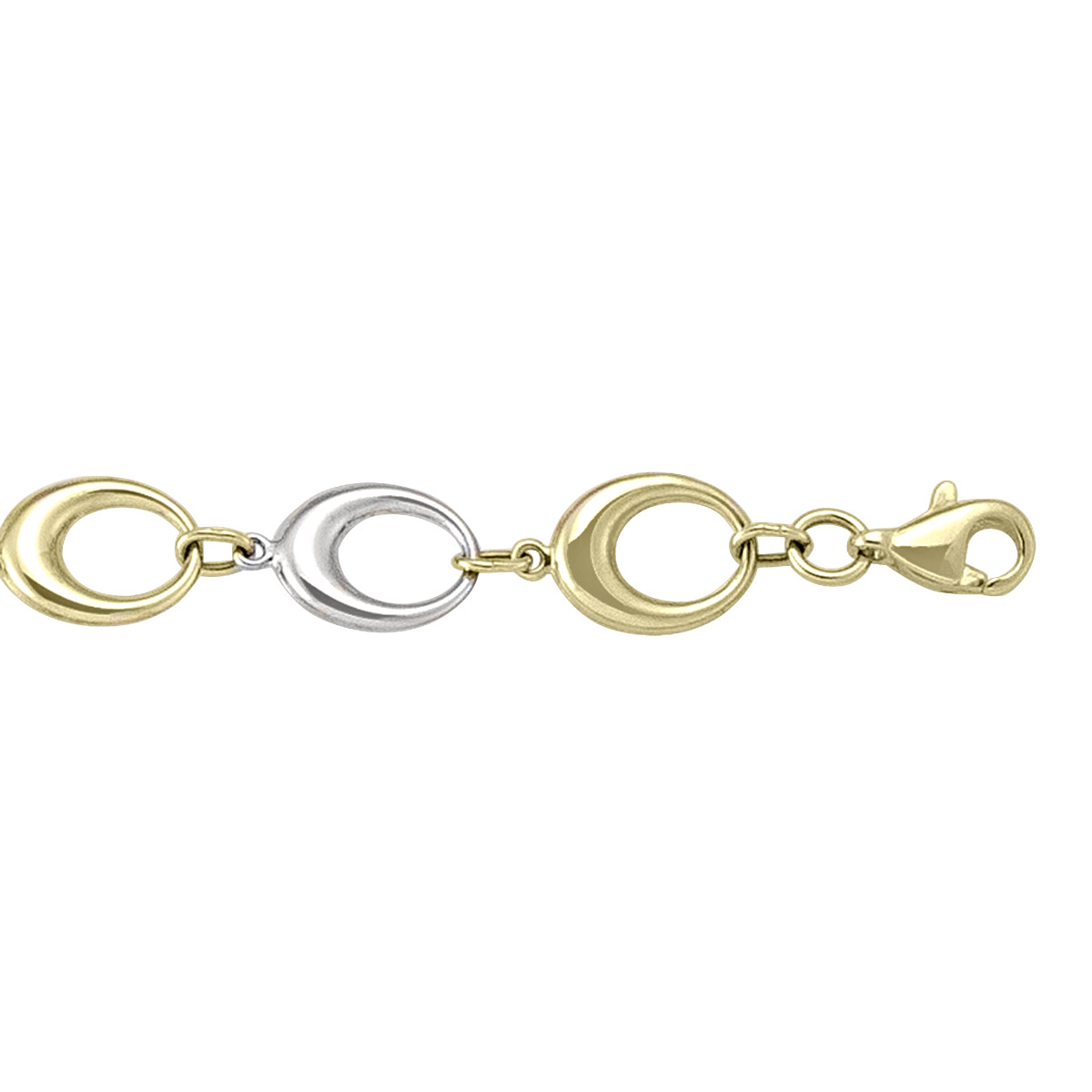 Teca100 Two Tone Hollow Fancy Link - 10K - 10k - 7.5"