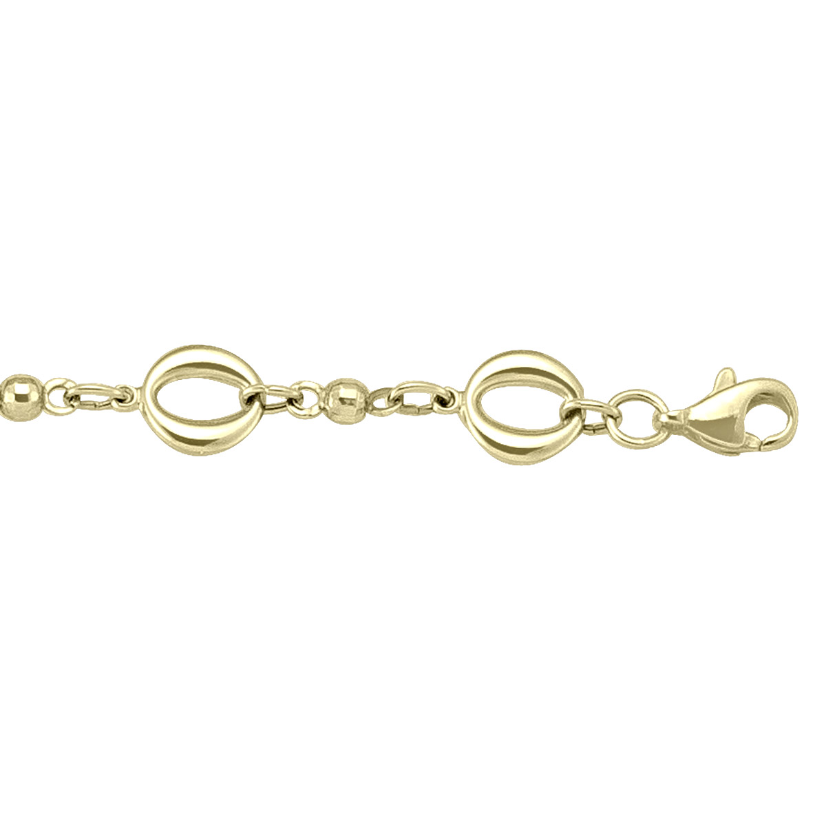 Two Tone Hollow Fancy Link Bracelet