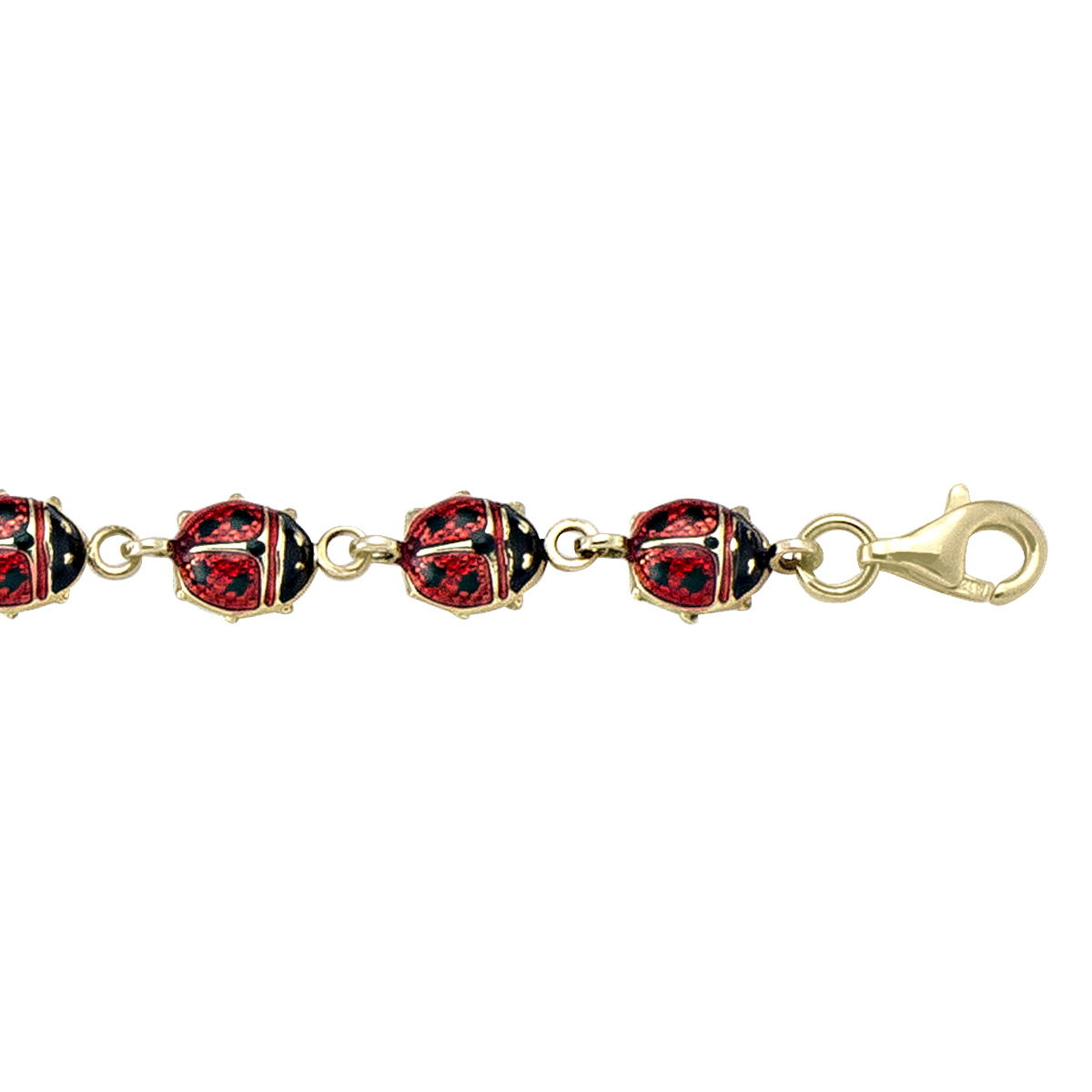 Yellow Gold Lady Bug Bracelet