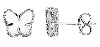 Teca283--Wg Mother Of Pearl Butterfly Earring