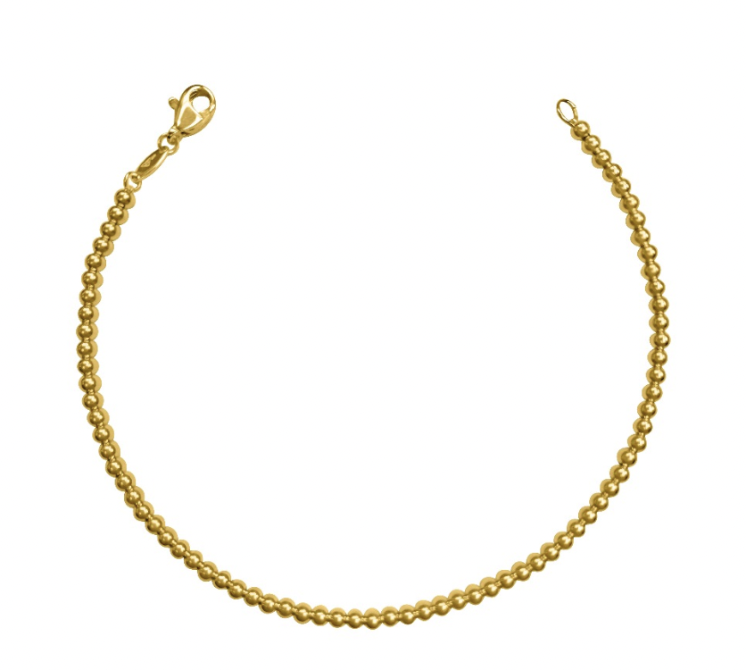 Teca297-Yg 2.5Mm Ball Bracelet