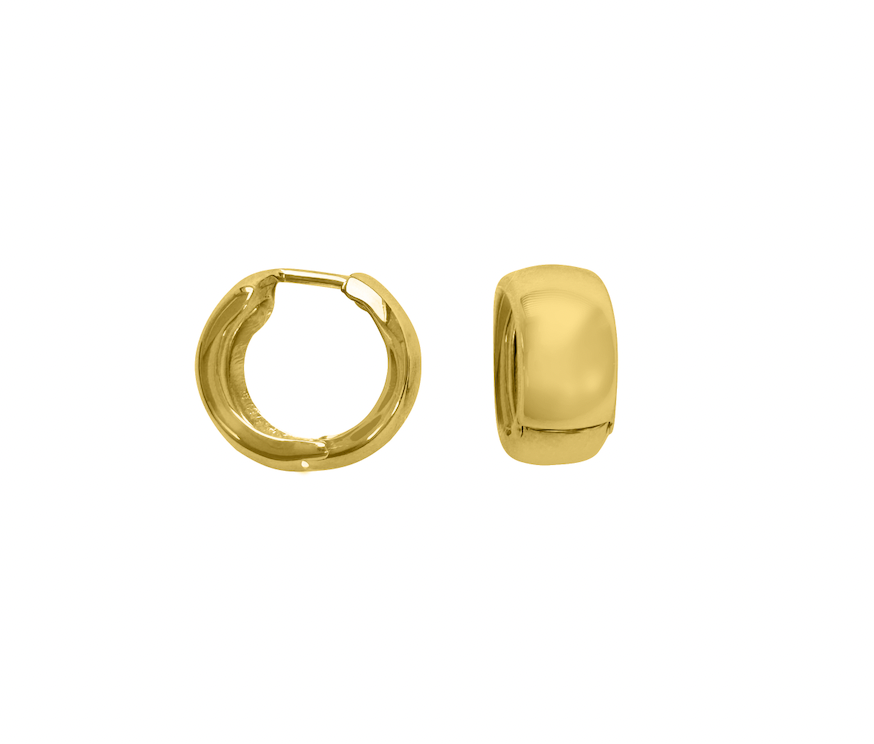 Teca300-Yg Wide Huggie Earring