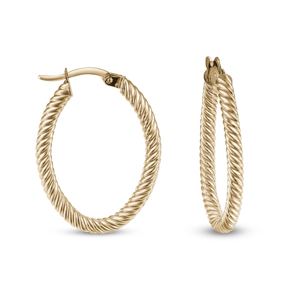 Teca302-Yg Large Oval Rope Hoop