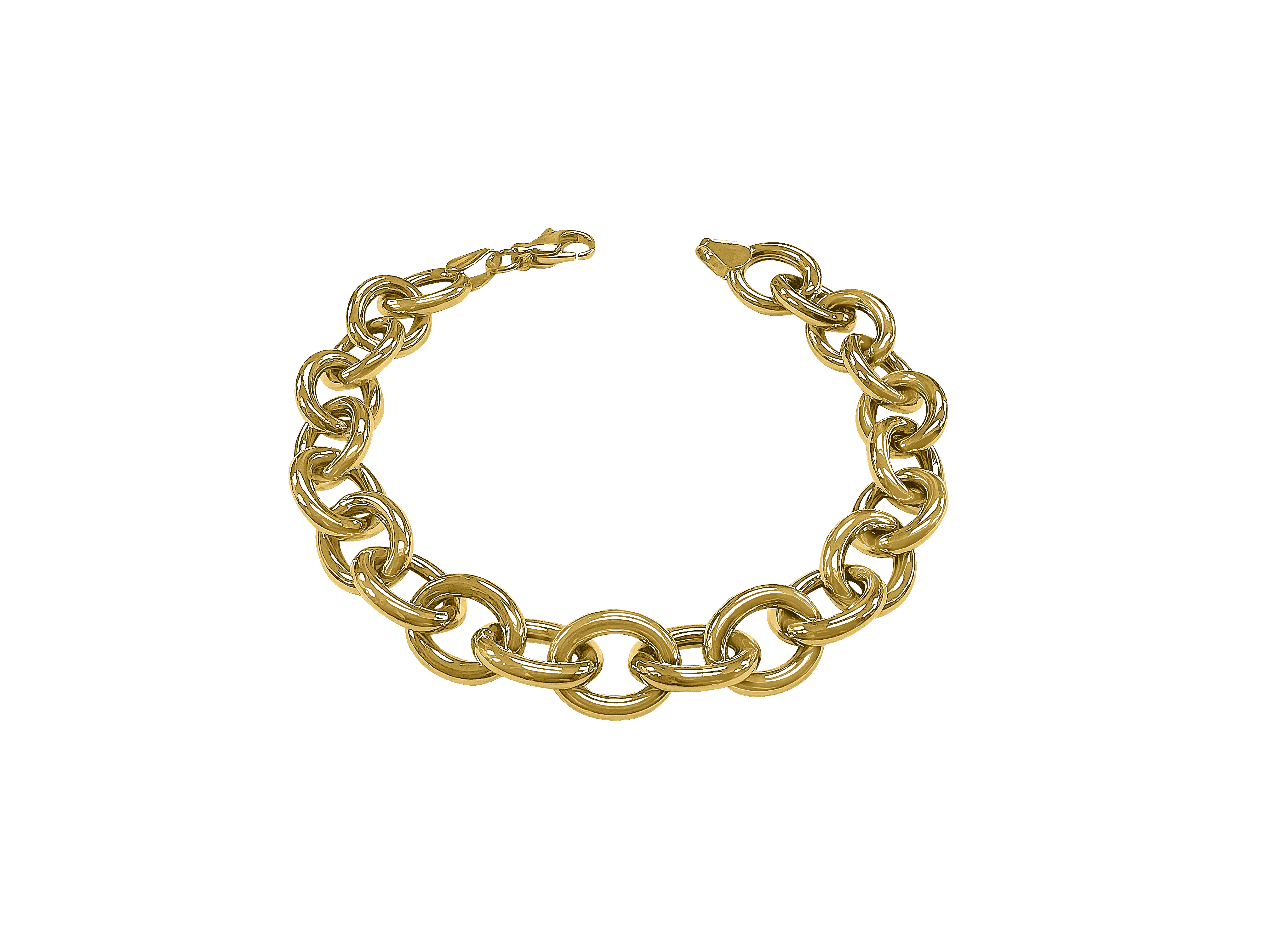 Teca308-Yg Hollow Round Link