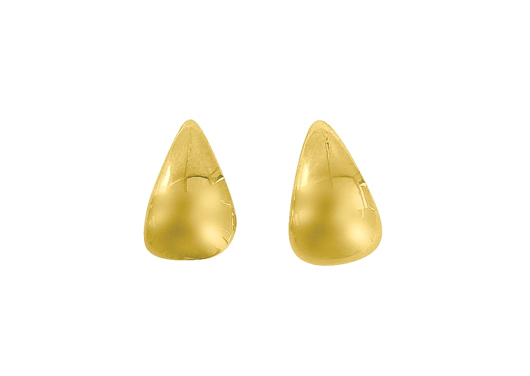 Teca310-Yg Small Tear Drop Stud Earring