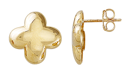 Teca317 Yg Flower Stud Earring