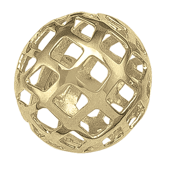 Yellow Gold Filigri Ball Stud Earring