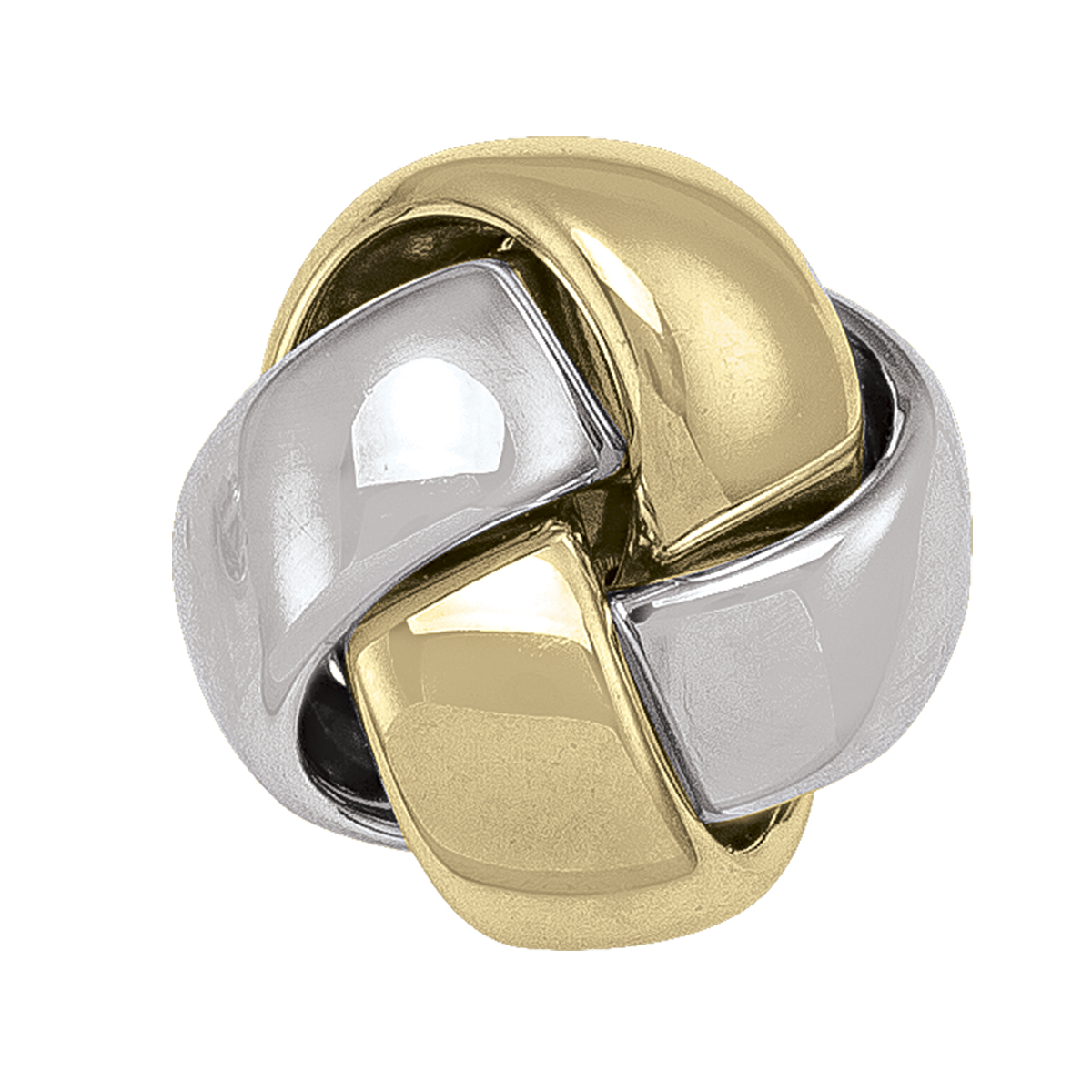 Two Tone Love Knot Stud Earring