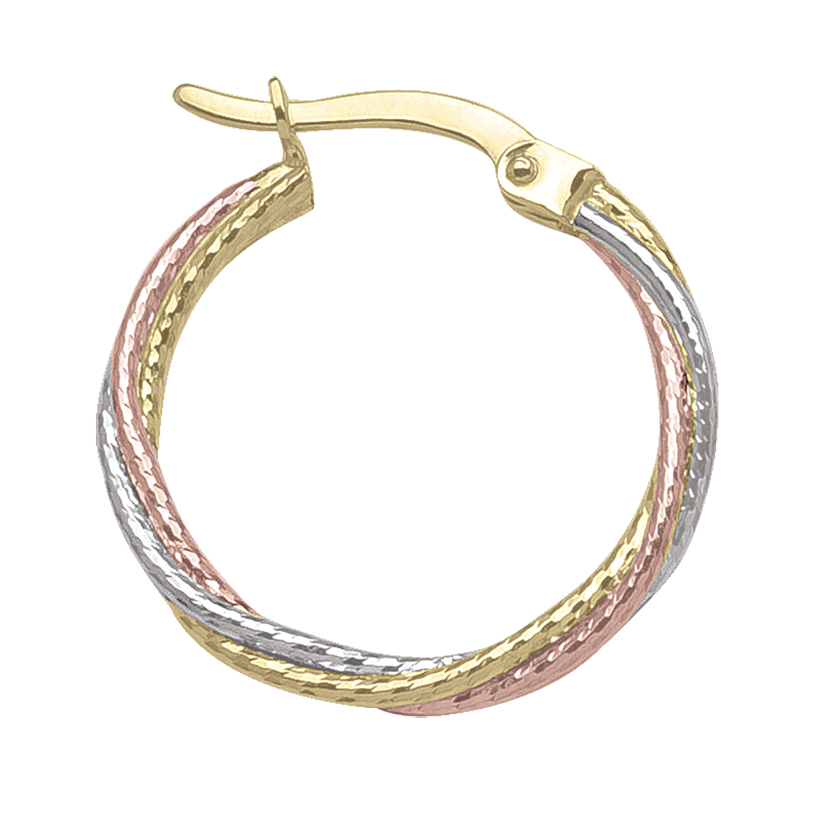 Tri Colour Hoop Earring
