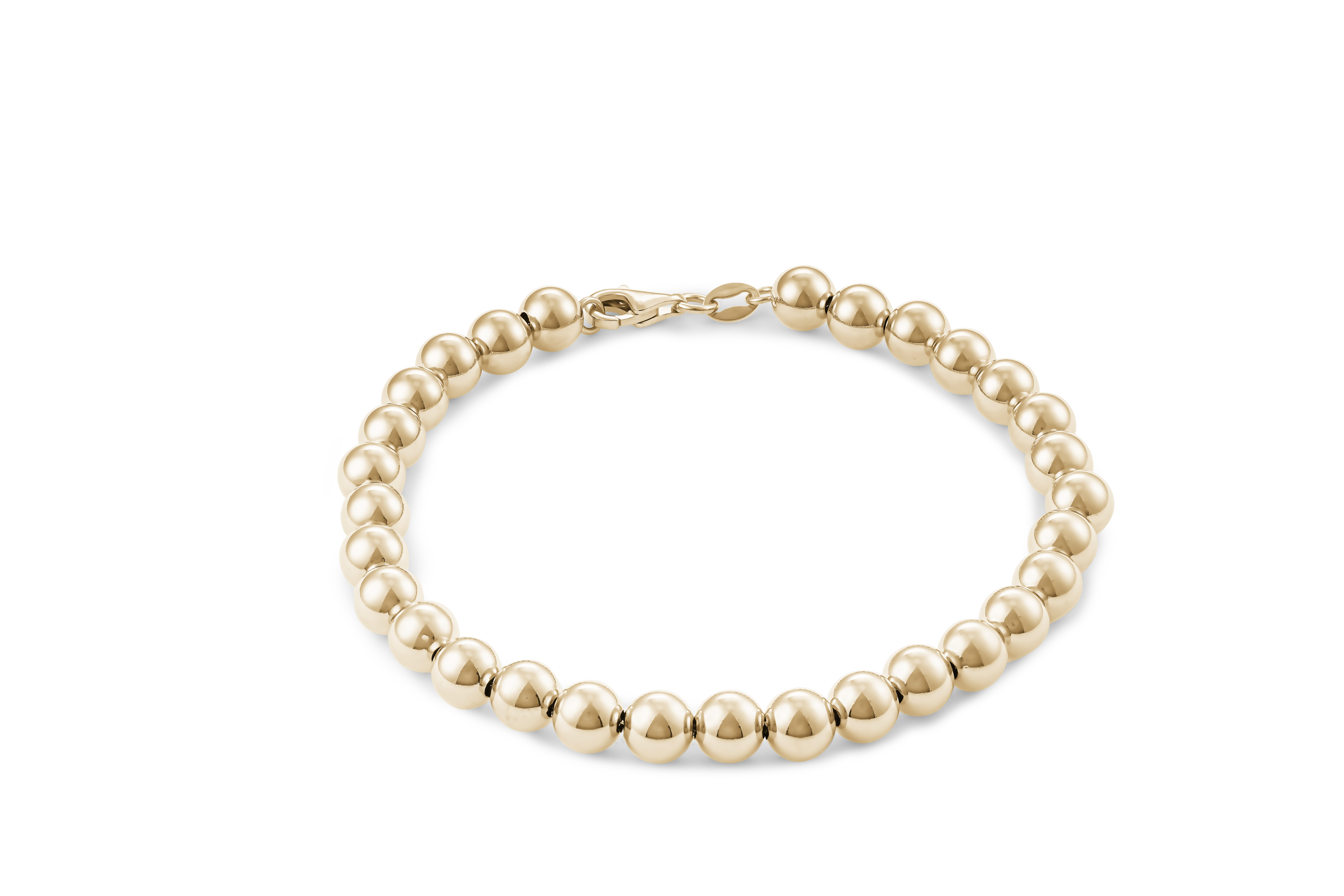 Tq02 5Mm Yellow Gold Ball Bracelet