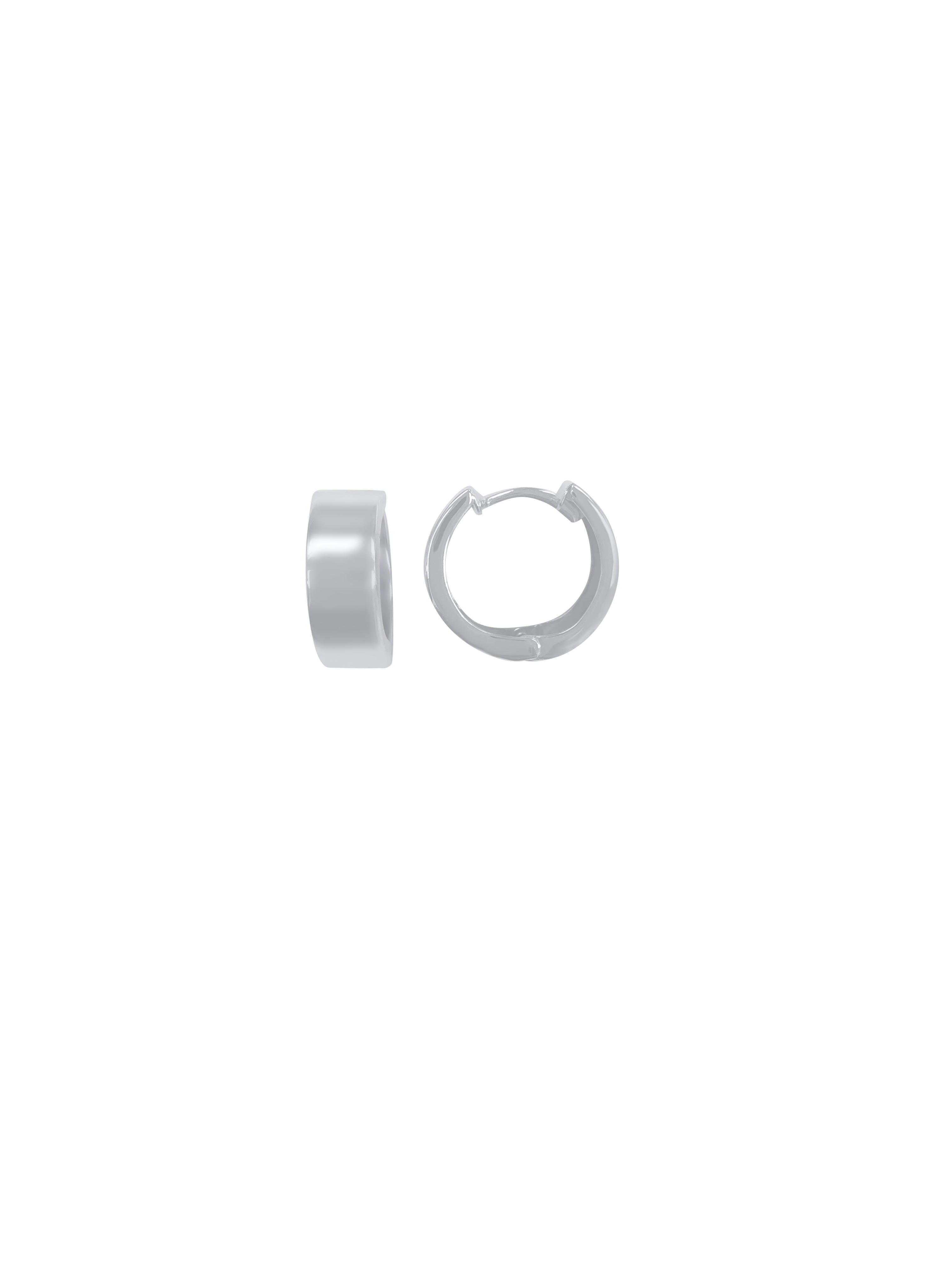 White Gold Huggie Earring