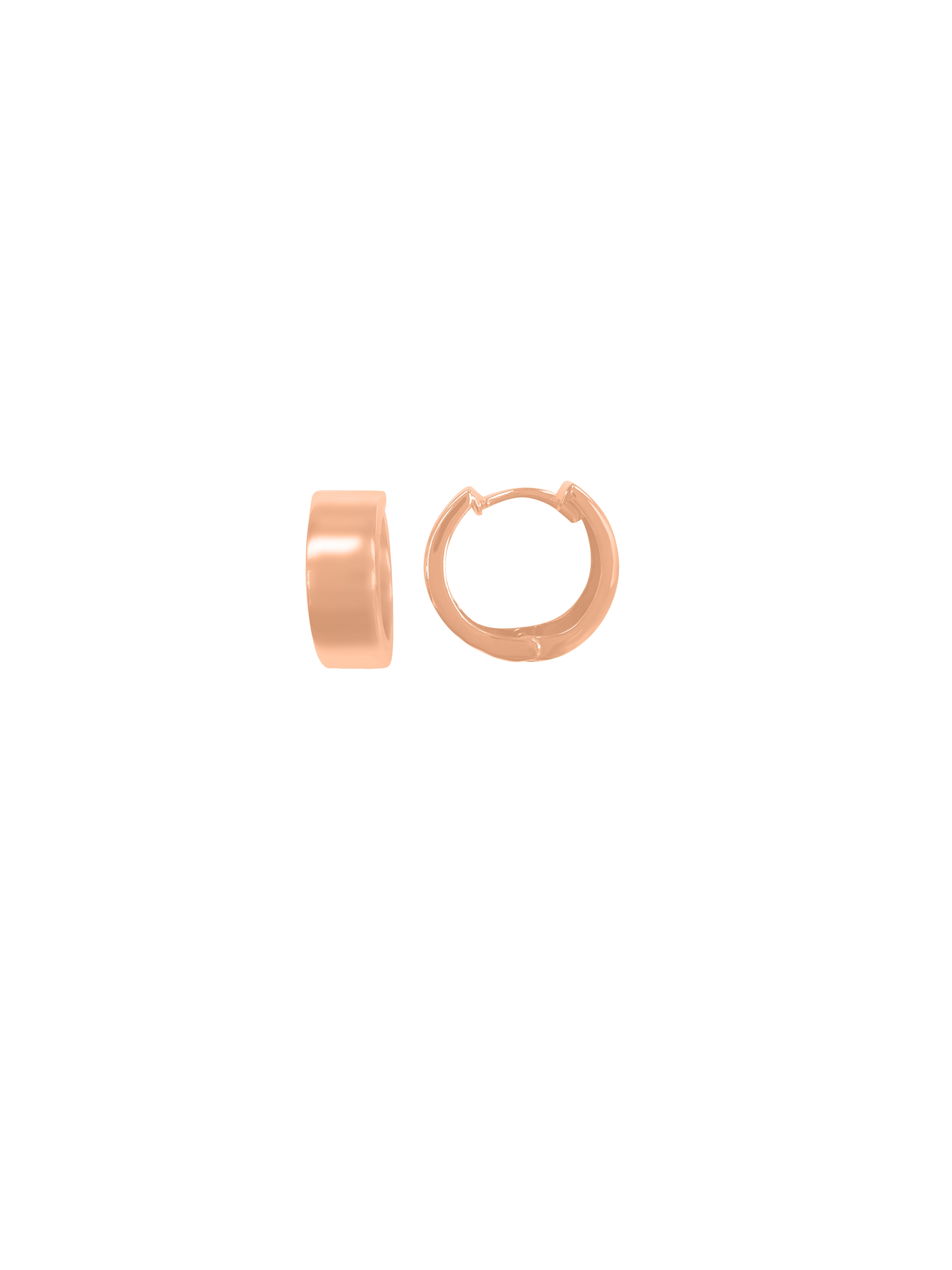 Pink Gold Huggie Earring