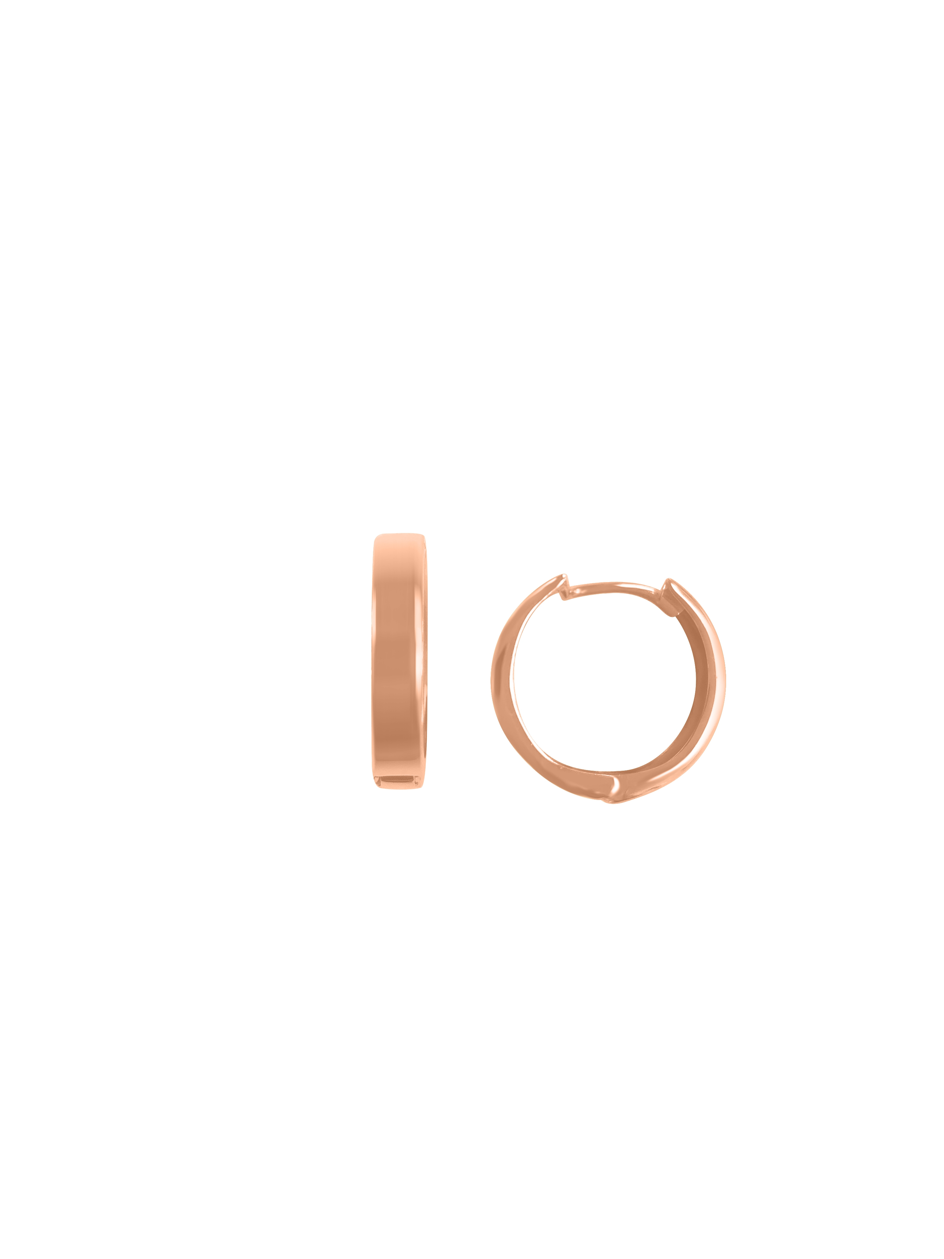 Pink Gold Huggie Earring