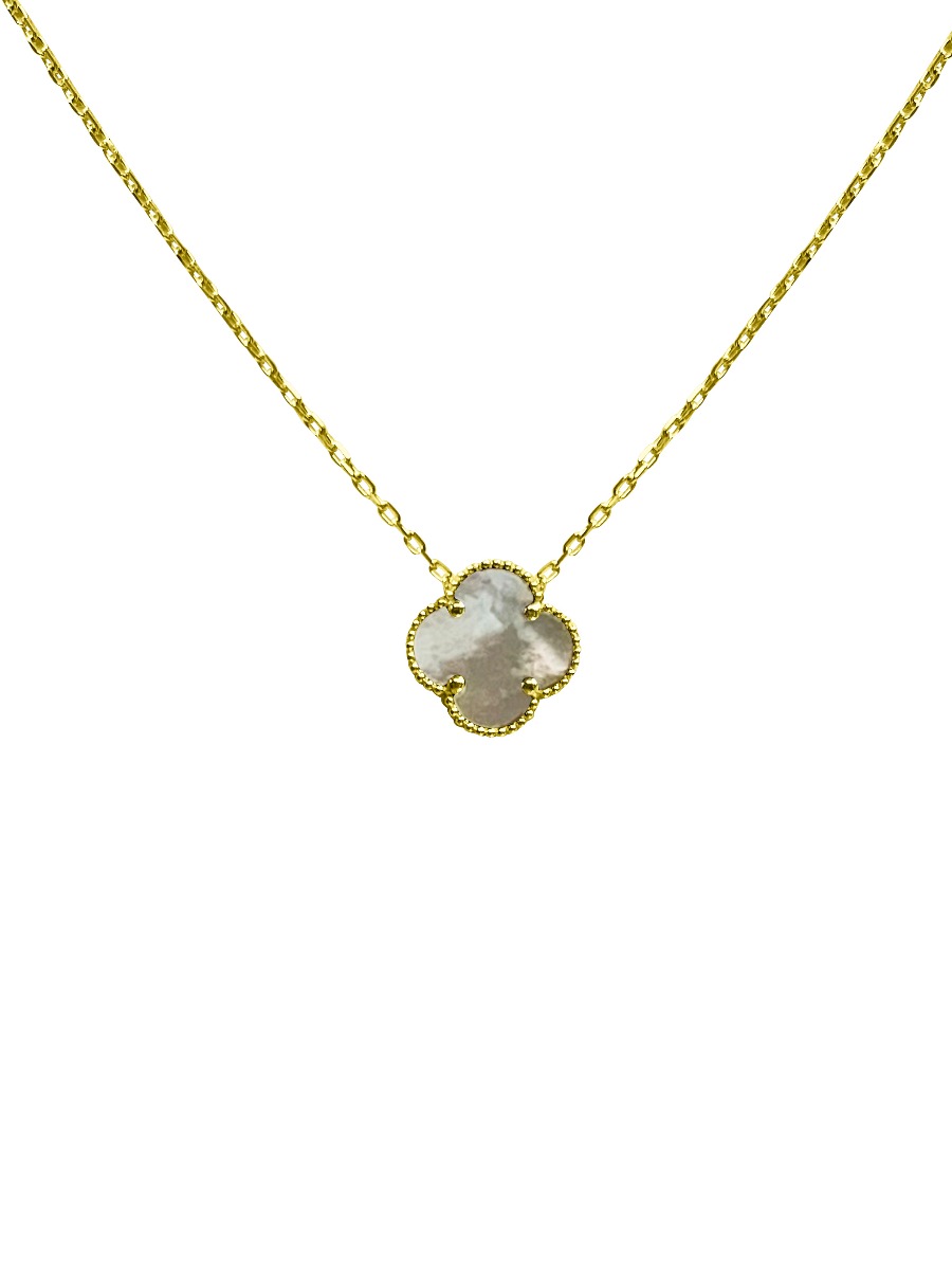 Tsn38-Yg Flower Necklace Mother Of Pearl