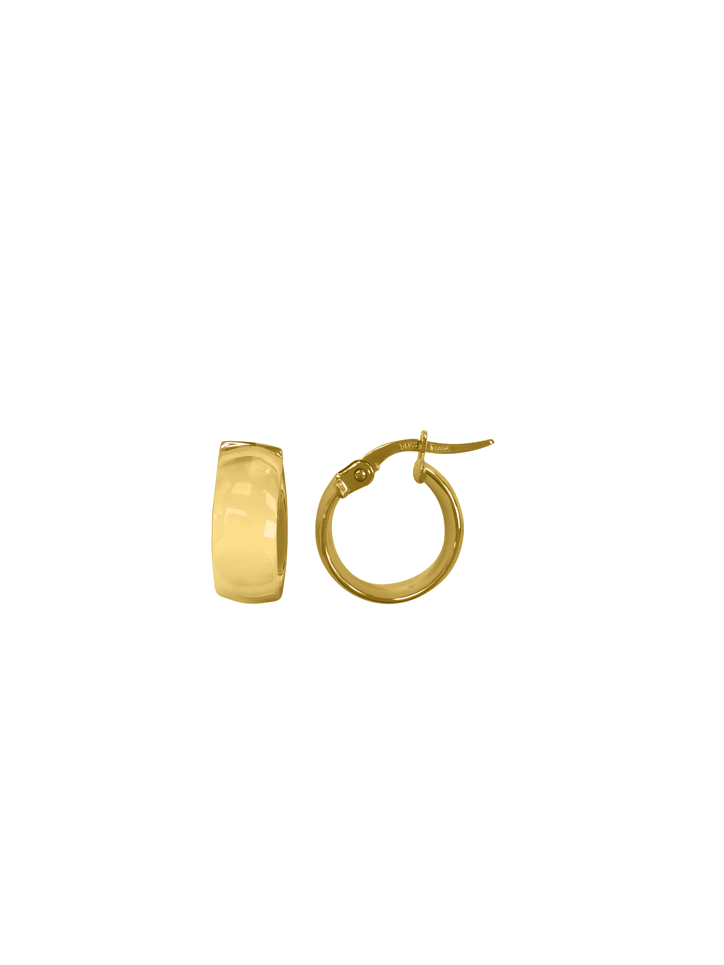 Ttp12-Y-14K Small Domed Hoop - 10K