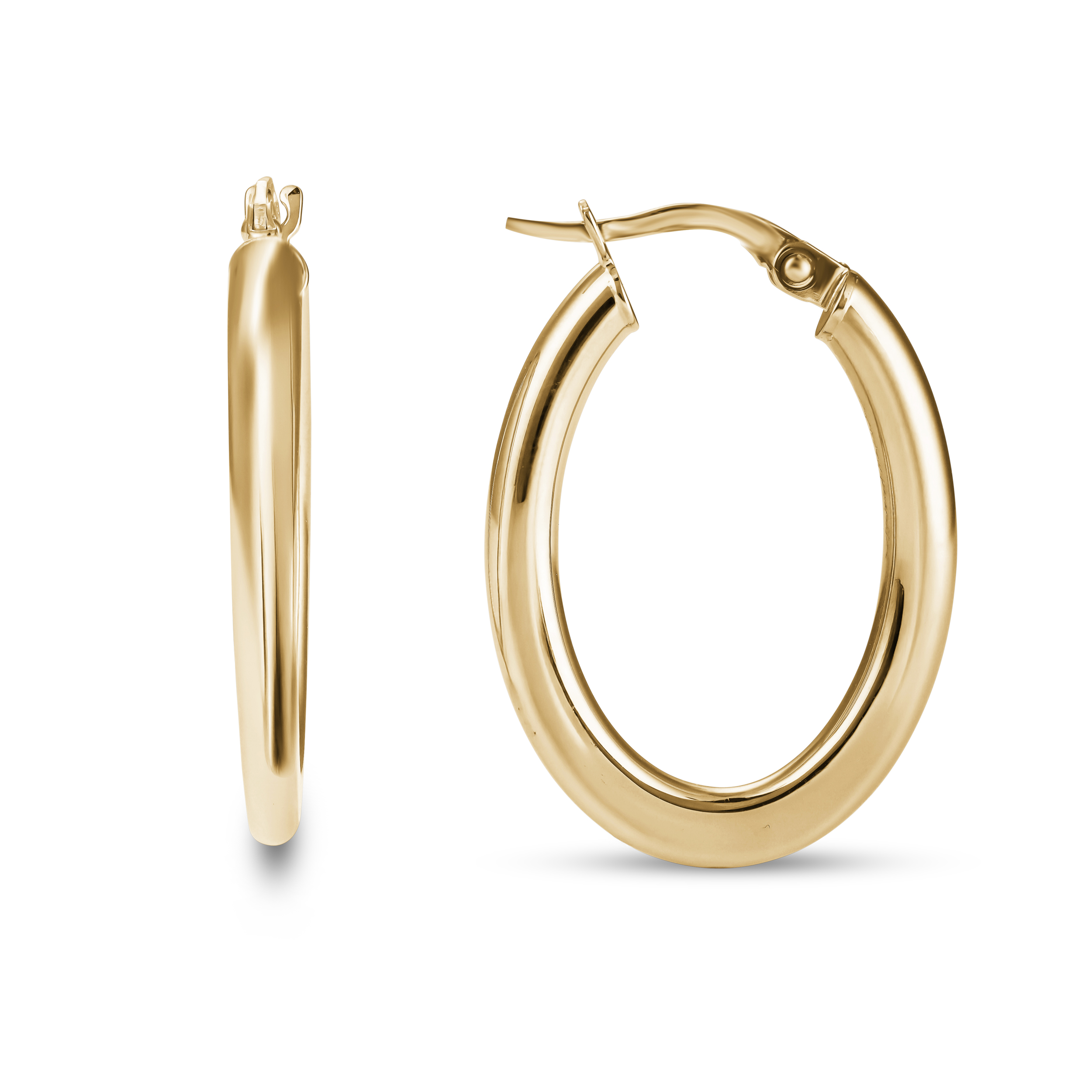 Ttp28-Flat Yellow Gold Hoop