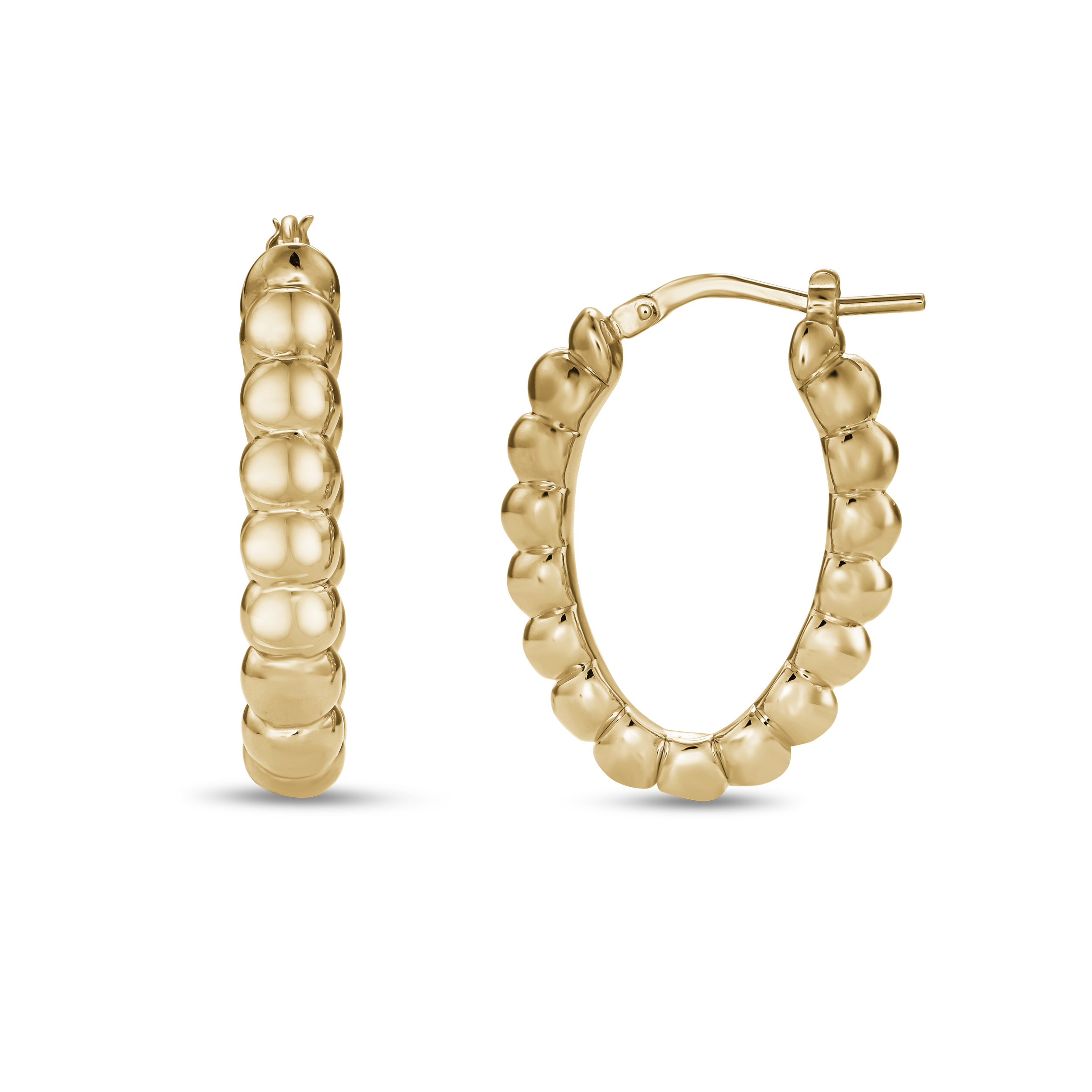 Ttp34 Beaded Oval Hoop