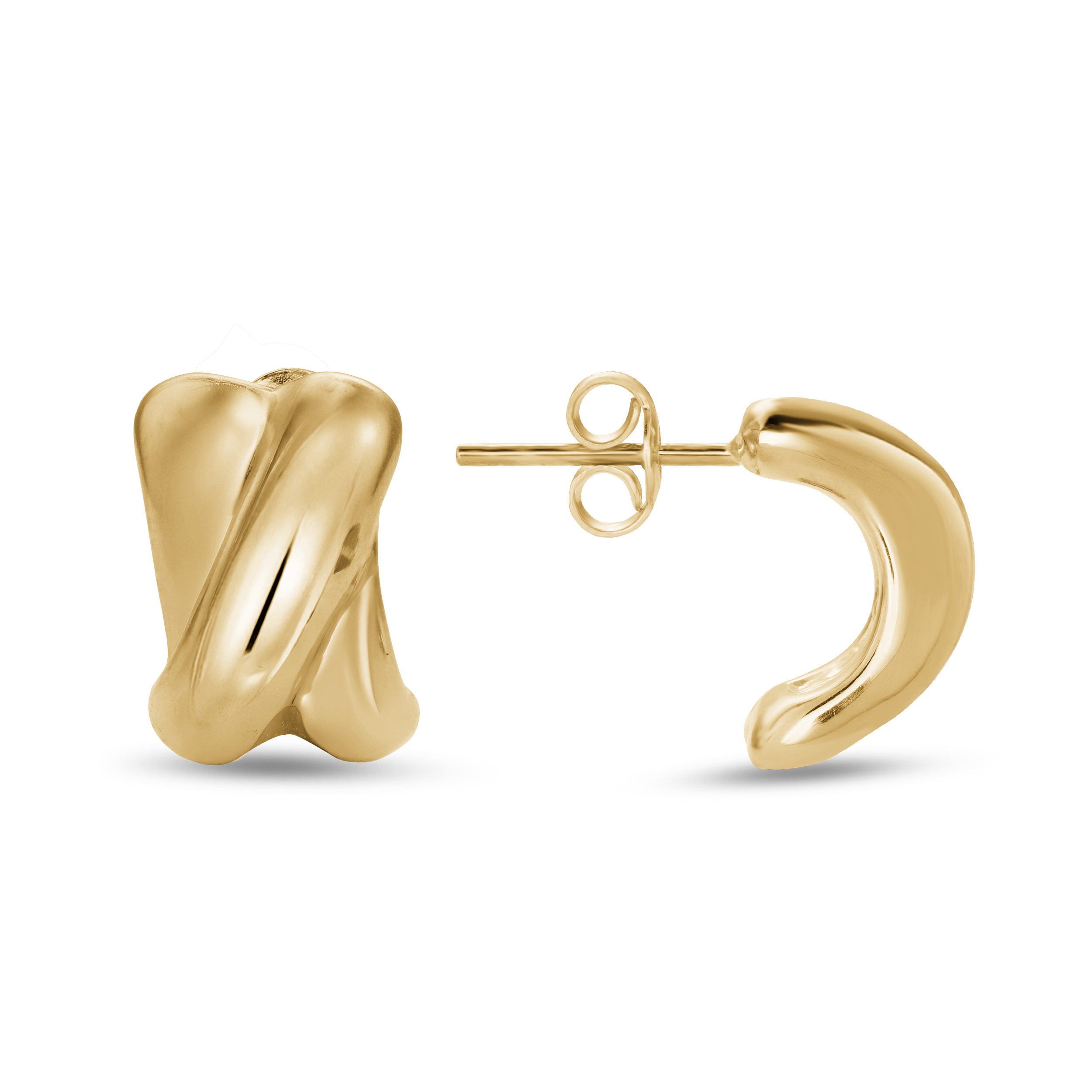 Ttp35 Cross Over Stud Earring